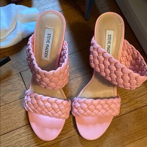 Steve Madden Pink Braided Women's Sandals